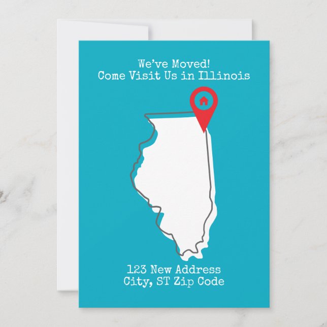 Faire-part Nous avons déménagé ! Venez nous rendre visite dan (Devant)