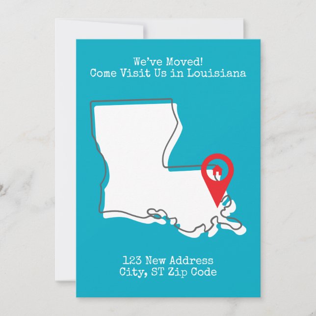 Faire-part Nous avons déménagé ! Venez nous rendre visite en  (Devant)