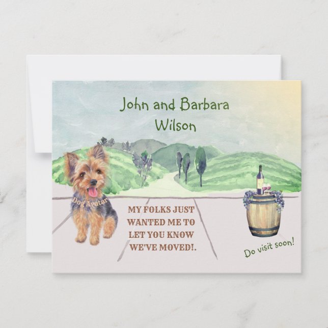 Faire-part Nous avons déplacé Avatar famille chien fait bouge (Devant)