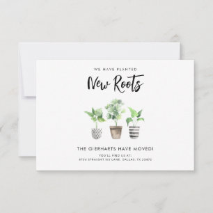 Faire-part Nous avons déplacé Boho Nouvelle adresse Déplaceme