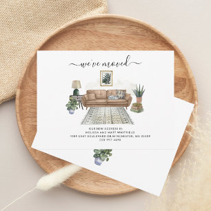 Faire-part Nous avons déplacé Chic Boho Moving