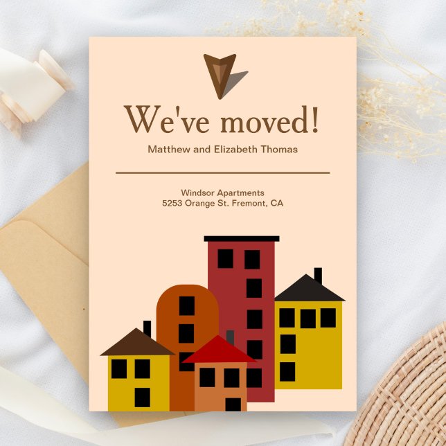 Faire-part Nous avons déplacé de nouveaux appartements Faire- (Créateur téléchargé)