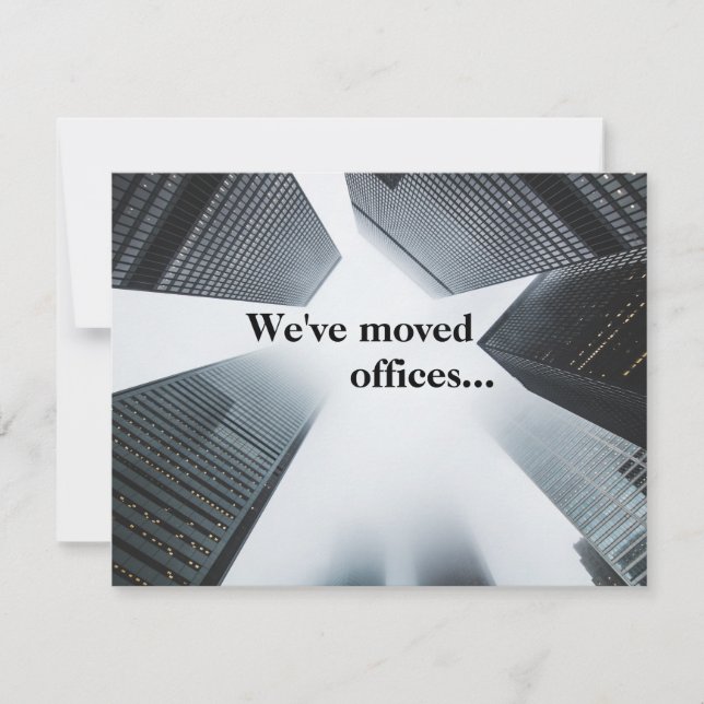 Faire-part Nous avons déplacé des bureaux Changement d'adress (Devant)