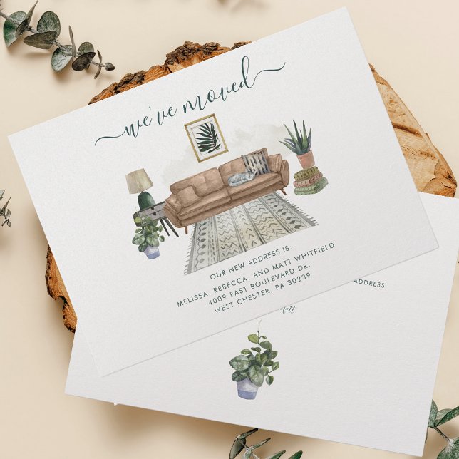 Faire-part Nous avons déplacé l'adresse (We Have Moved Boho Chic Moving Announcement Change of Address)