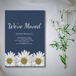Faire-part Nous avons déplacé les marguerites rustiques moder