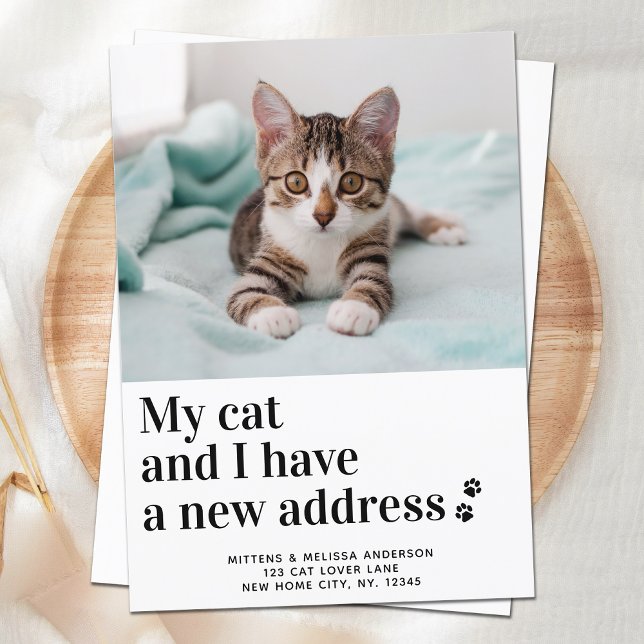 Faire-part Nous avons déplacé Mon Chat I Nouvelle Adresse Ani (Créateur téléchargé)