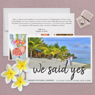 Faire-part Nous avons dit Oui   Annonce de mariage avec 4 pho