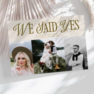 Faire-part Nous Avons Dit Oui Mariage Vintage Cream Multi Pho