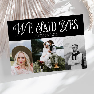 Faire-part Nous Avons Dit Oui Mariage Vintage Multi Photo Bla