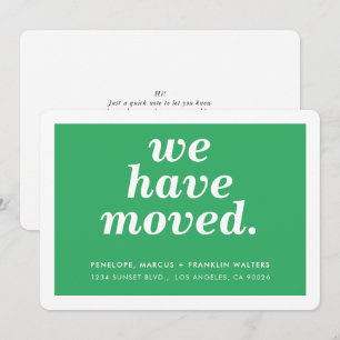 Faire-part NOUS AVONS MOUVÉ moderne minimal nouvelle adresse 