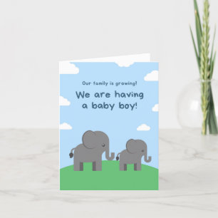 Faire-part Nous avons un bébé garçon !