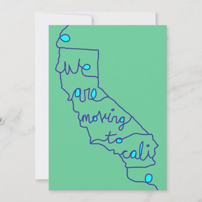 Faire-part nous déménageons à cali (Devant)
