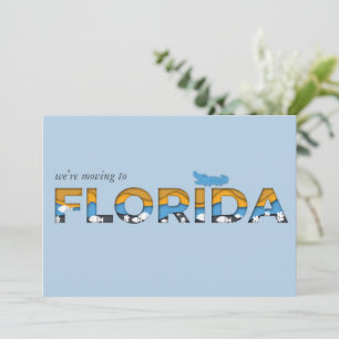 Faire-part Nous déménageons en Floride tropicale