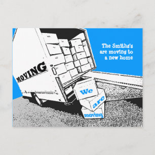 Faire-part Nous Déplaçons La Carte Postale