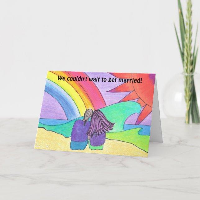 Faire-part Nous ne pouvions pas attendre de nous marier... (Devant)