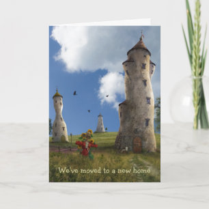 Faire-part Nous nous sommes déplacés à un nouveau village