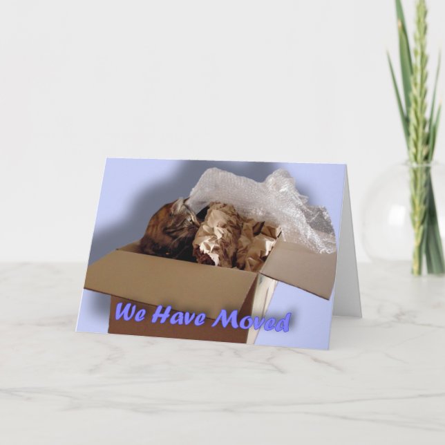 Faire-part Nous nous sommes déplacés. Replacer. Nouvelle (Devant)