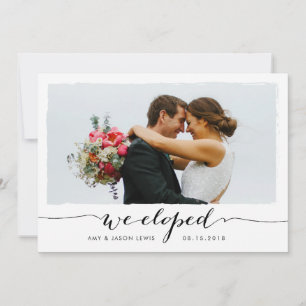 Faire-part Nous nous sommes enfuis annonce de mariage photo