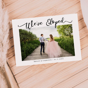 Faire-part Nous nous sommes enfuis Script Mariage Multi Photo