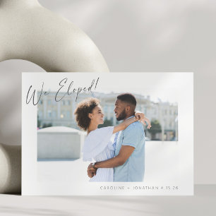 Faire-part Nous nous sommes enfuis Simple Minimaliste Deux 2 