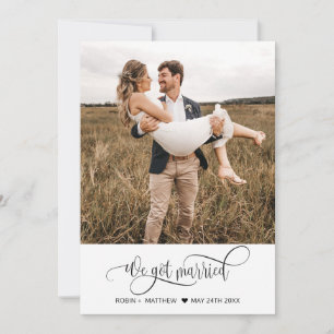 Faire-part Nous nous sommes mariés, un Mariage photo élégant