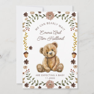 Faire-part Nous pouvons à peine attendre l'ours en peluche gr