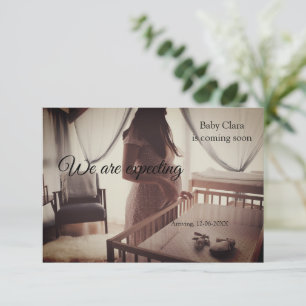 Faire-part nous sommes enceinte ajouter nom bébé date grosses