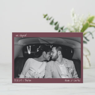 Faire-part Nous sommes partis en voyage de noces Bourgogne De