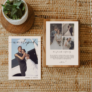 Faire-part Nous sommes partis en voyage en secret Calligraphi