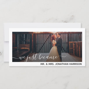 Faire-part Nous venons de devenir Monsieur Madame Photo Juste