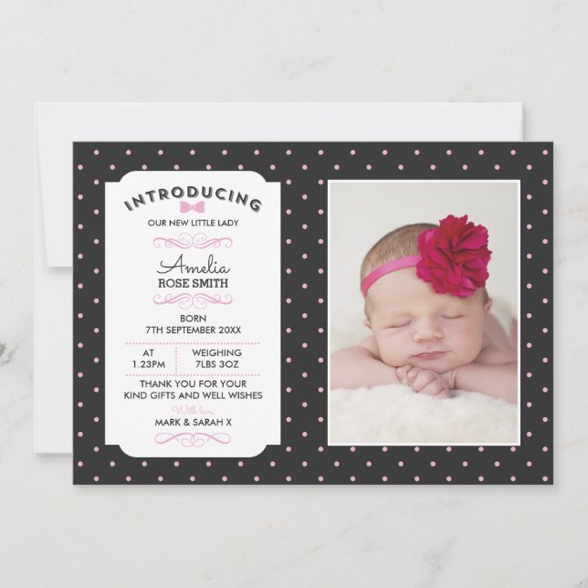 Faire-part Nouveau bébé faire-part/carte de remerciements (Devant)