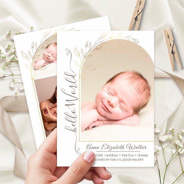 Faire-part Nouveau-né Présentation de bébé fille de naissance (Créateur téléchargé)