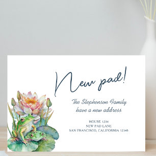 Faire-part Nouveautés Pad Cute Aquarelle Grenouilles Nous avo