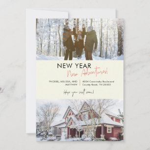 Faire-part Nouvel An Aventures Accueil Fêtes de Noël Déménage