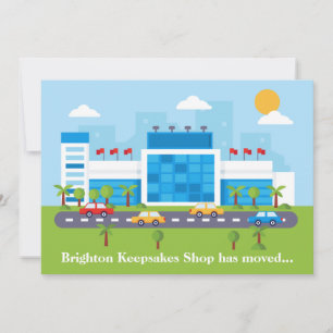 Faire-part Nouvelle adresse de la boutique Centre commercial 