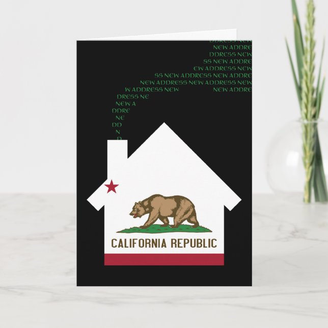 Faire-part nouvelle adresse de la californie (Devant)