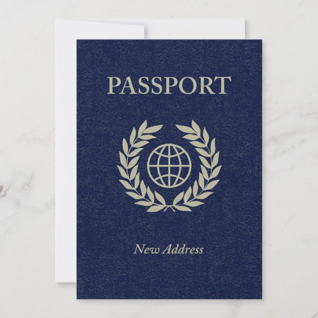 Faire-part nouvelle adresse passeport (Devant)