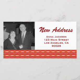 Faire-part Nouvelle adresse rouge