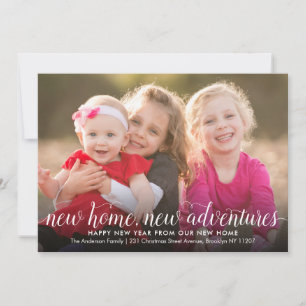 Faire-part Nouvelle maison Aventures Photo Nouvel An Vacances