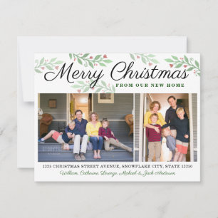 Faire-part Nouvelle maison Joyeux Noël 2 Vacances photo Démén