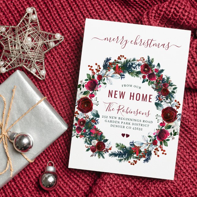 Faire-part Nouvelle maison Joyeux Noël vacances déménagement (Créateur téléchargé)