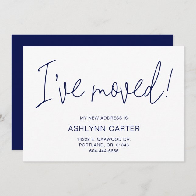 Faire-part Nouvelle maison moderne (Devant / Derrière)