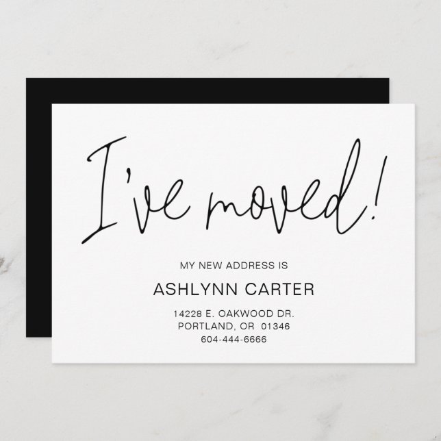 Faire-part Nouvelle maison moderne (Devant / Derrière)