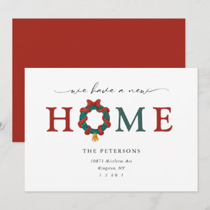 Faire-part Nouvelle maison pour les fêtes Noël en mouvement