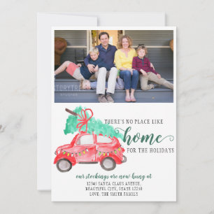 Faire-part Nouvelle maison pour les vacances Voiture Rouge Ph