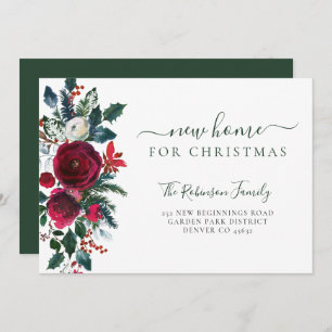 Faire-part Nouvelle maison pour Noël déménager