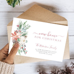 Faire-part Nouvelle maison pour Noël déménager