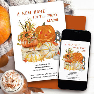 Faire-part Nouvelle maison Rustique Halloween Déménagement