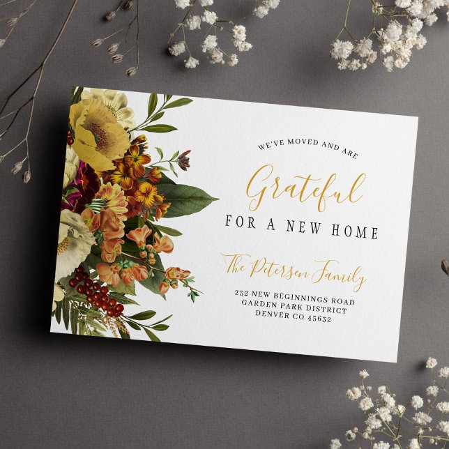 Faire-part Nouvelle maison Thanksgiving vacances déménagement (Créateur téléchargé)