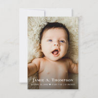 Nouvelle Photo de Bébé Merci Cœur Naissance Modern